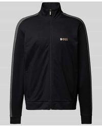 BOSS - Sweatjacke mit Label-Print - Lyst