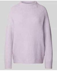 Monari - Gebreide Pullover Met Opstaande Kraag - Lyst