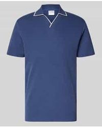 SELECTED - Slim Fit Poloshirt Met V-Hals, Model 'Sangev' - Lyst