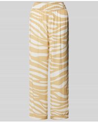 S.oliver - Flared Stoffhose mit Allover-Muster - Lyst
