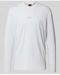 BOSS - Regular Fit Shirt Met Lange Mouwen Van Katoenmix Model 'Tchark' - Lyst