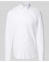 Calvin Klein - Regular Fit Business-Hemd mit Label-Stitching Modell 'Bari' - Lyst