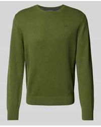 S.oliver - Regular Fit Gebreide Pullover Van Puur Katoen Met Labelstitching - Lyst