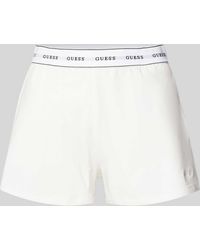 Guess - Regular Fit Shorts mit elastischem Label-Bund Modell 'CARRIE' - Lyst