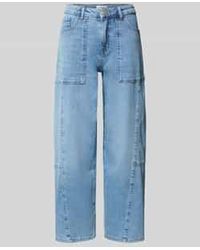 Opus - Straight Fit Jeans-Culotte Van Katoenmix Model 'Lolah' - Lyst