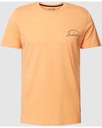 Jack & Jones T-shirt Met Ronde Hals, Model 'ace' - Oranje