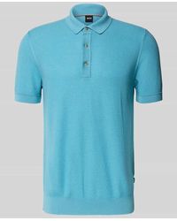 BOSS - Regular Fit Strickpoloshirt aus Lyocell-Baumwoll-Mix Modell 'LANNOTTI' - Lyst