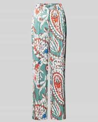 S.oliver - Regular Fit Stoffen Broek Met All-over Print - Lyst