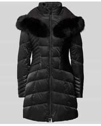 Guess - Gewatteerde Lange Jas Met Imitatiebont, Model 'Oxana' - Lyst