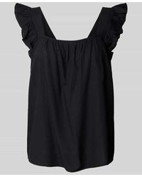 Pieces - Relaxed Fit Top aus Viskose-Leinen-Mix Modell 'PIA' - Lyst