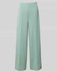 Ichi - Wide Leg Stoffen Broek Met Vaste Persplooien - Lyst