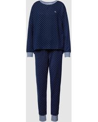 Lauren by Ralph Lauren Pyjama Met Polkadots, Model 'JOGGER Pant Pj Set' - Blauw