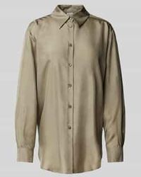 Marella - Regular Fit Zijden Blouse Met Overhemdkraag - Lyst