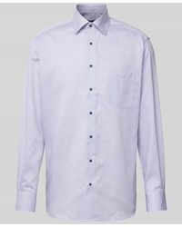 Eterna - Modern Fit Business-Hemd mit Allover-Muster - Lyst