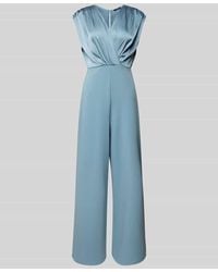Zero - Jumpsuit mit V-Ausschnitt und gelegten Falten - Lyst