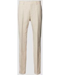 BOSS - Slim Fit Anzughose mit Bügelfalten Modell 'Lenon' - Lyst