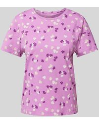 Tom Tailor - T-Shirt mit floralem Print - Lyst
