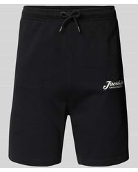 Jack & Jones - Slim Fit Sweatpants mit Label-Print Modell 'GORDON' - Lyst