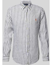 Polo Ralph Lauren - Custom Fit Leinenhemd mit Streifenmuster - Lyst