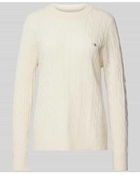 GANT - Strickpullover Mit Zopfmuster - Lyst