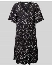 Vila - Knielanges Kleid mit V-Ausschnitt Modell 'rila' - Lyst
