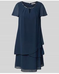 Christian Berg Cocktail - Knielanges Cocktailkleid mit Schlüsselloch-Ausschnitt - Lyst