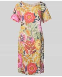 ZABAIONE - Knielanges Leinenkleid mit Rundhalsausschnitt Modell 'La44ra' - Lyst