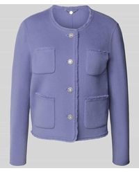 Marc Cain - Regular Fit Jacke aus reiner Baumwolle mit Rundhalsausschnitt - Lyst