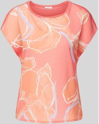 Opus - T-Shirt aus Viskose mit Allover-Muster Modell 'Stini' - Lyst