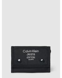 Calvin Klein Portemonnaie mit Label-Print Modell 'SPORT' - Schwarz