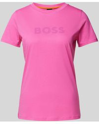 BOSS - T-Shirt mit Label-Print Modell 'Elogo' - Lyst