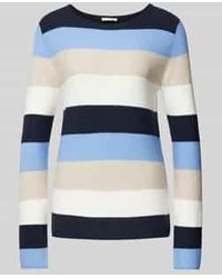 Tom Tailor - Regular Fit Gebreide Pullover Van Ademende Katoenmix - Lyst