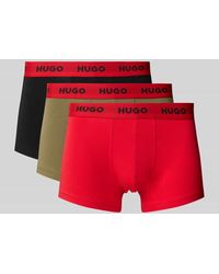 HUGO - Trunks mit elastischem Logo-Bund im 3er-Pack - Lyst