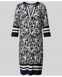 christian berg - Knielanges Kleid Mit V-Ausschnitt - Lyst