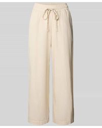 Soya Concept - Straight Leg Leinenhose mit Tunnelzug Modell 'Ina' - Lyst