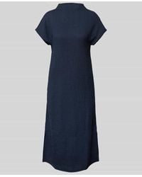 Tom Tailor - Fließendes Midi-Kleid mit Stehkragen - Lyst