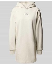 Calvin Klein - Relaxed Fit Hoodie-Kleid mit Logo-Stitching Modell 'Terry' - Lyst