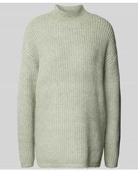 QS - Strickpullover Mit Stehkragen Und Woll-Anteil - Lyst