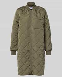 Jake*s - Regular Fit Gewatteerde Lange Jas Met Opstaande Kraag - Lyst
