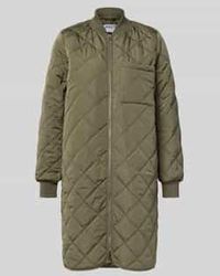 Jake*s - Regular Fit Gewatteerde Lange Jas Met Opstaande Kraag - Lyst