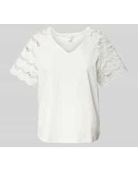 Vero Moda - Regular Fit T-shirt Met Broderie Anglaise - Lyst