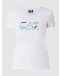 EA7 T-Shirt mit Logo - Weiß