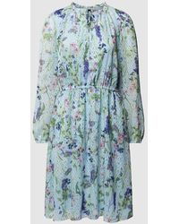 Marc Cain - Knielanges Kleid mit floralem Allover-Print - Lyst