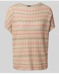 S.oliver - Loose Fit Gebreide Top Van Viscosemix Met Visgraatpatroon - Lyst
