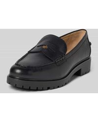 Ralph Lauren - Loafer aus echtem Leder mit Logo-Applikation Modell 'Marli' - Lyst