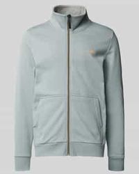 Tom Tailor - Regular Fit Sweatjack Met Opstaande Kraag En Rubberen Logoprint - Lyst