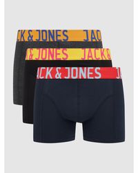 Jack & Jones Trunks mit Stretch-Anteil im 3er-Pack Modell 'Crazy' - Blau