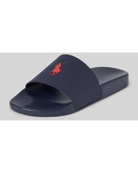 Polo Ralph Lauren - Slides Mit Label-Detail - Lyst