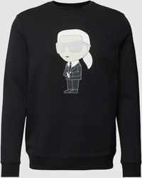 Karl Lagerfeld - Sweatshirt Met Labelprint - Lyst
