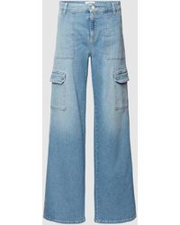 Cambio - Wide Fit Jeans Met Knoop- En Ritssluiting - Lyst